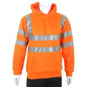 Image of B Seen Sweatshirt Hooded Hi Vis 280gsm 2XL Orange Ref BSSSH25ORXXL Up