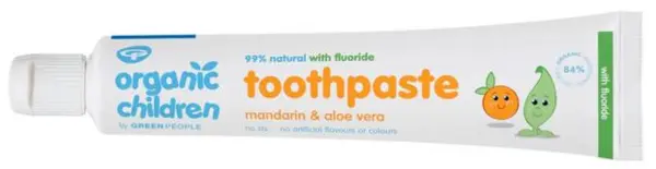 Image of Green People Organic Children Mandarin & Aloe Vera Fluoride Toothpaste 50ml