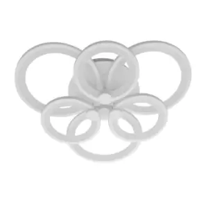 Image of Siena Integrated LED Semi Flush Light White 53cm