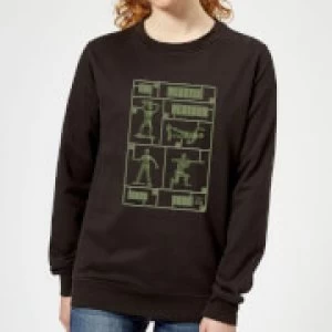Image of Toy Story Plastic Platoon Womens Sweatshirt - Black - 3XL - Black