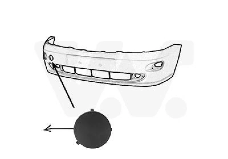 Image of VAN WEZEL Bumper cover VAN WEZEL 1858587
