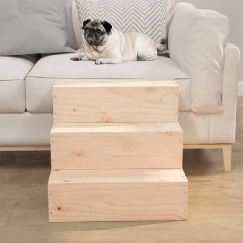 Image of VIDAXL Pet Stair 40x37.5x35cm Solid Wood Pine Vidaxl 8720845519537