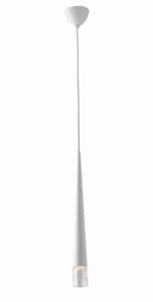 Image of Lancelot Slim Round Ceiling Pendant, Glass, White, GU10