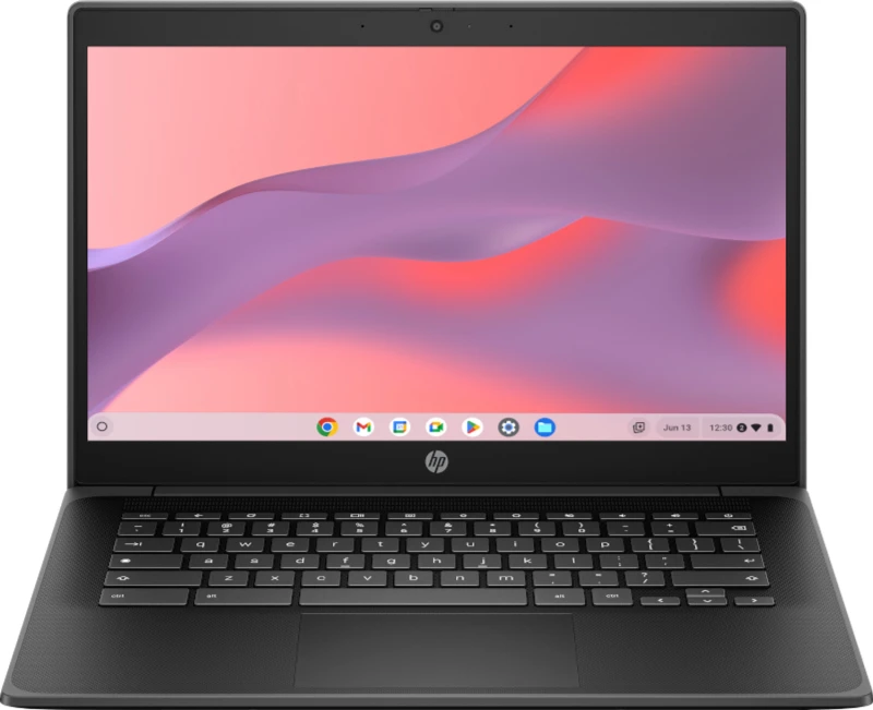 Image of HP Fortis G1i 14 Chromebook Intel N N150 35.6cm (14") Touch Screen HD 4GB LPDDR5-SDRAM 32GB eMMC WiFi 6 (802.11ax) ChromeOS Black 5P9R7EA