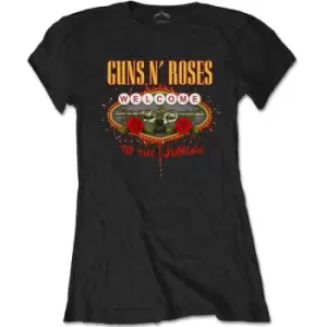 Image of Guns N' Roses - Welcome to the Jungle Ladies Medium T-Shirt - Black