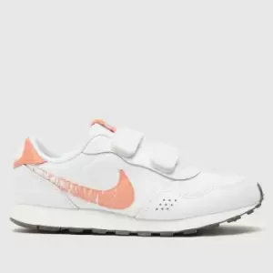 Nike White & Pink Md Valiant Se Girls Junior Trainers