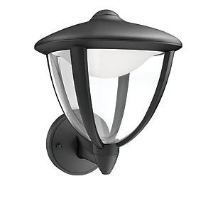 image of Philips Robin Black Wall Lantern - 4.5W