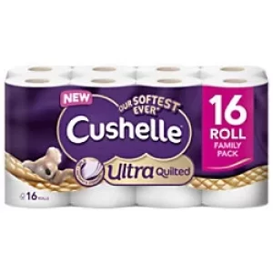 image of Cushelle Ultra Quilted Toilet Tissue 16 Rolls