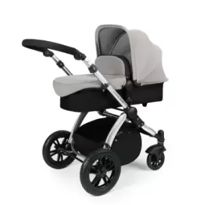 image of Ickle Bubba Stomp V3 2 in 1 Pushchair - Silver on Silver with Black Handles