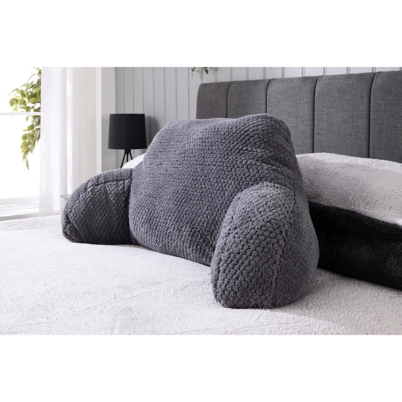 Image of Downland Waffle Cuddle Cushion - Grey Charcoal unisex One Size
