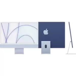 Image of Apple iMac 24 Retina 4.5K (2021) 61cm 24" Apple M1 8-Core CPU 8GB RAM 256GB SSD Apple M1 7-core GPU Blue MJV93D/A