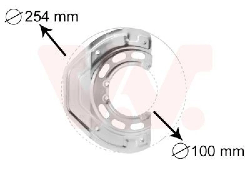 Image of VAN WEZEL Brake disc backing plate VAN WEZEL 3766371