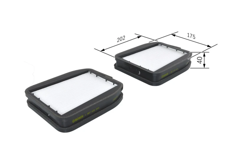 Image of Bosch 1 987 435 053 Pollen filter Particulate Filter Filter,interior air (424)