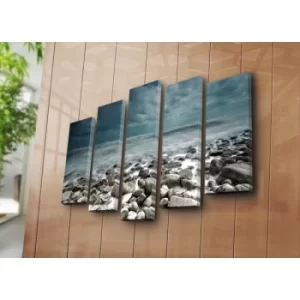 Image of 5NATPAT-37 Multicolor Decorative Canvas Painting (5 Pieces)