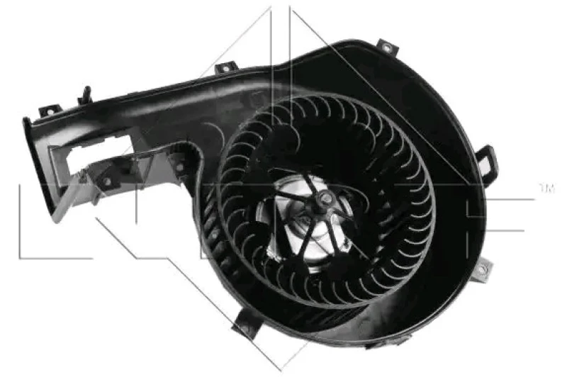 Image of NRF 34095 Blower Motor for left-hand drive vehicles, without integrated regulator Interior Blower (2669)