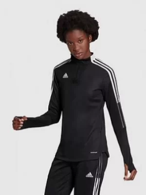 Image of Adidas Womens Tiro 21 Long Sleeve Training Top, Black Size XL Women