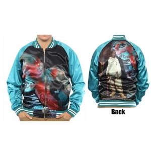 Image of Biggie Smalls - Turqoise Unisex Large Bomber Jacket - Blue/Green