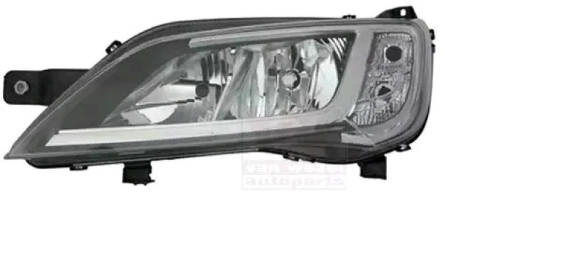 Image of VAN WEZEL 1652961 Headlights H7/H7, Left, with motor for headlamp levelling Headlight (259)