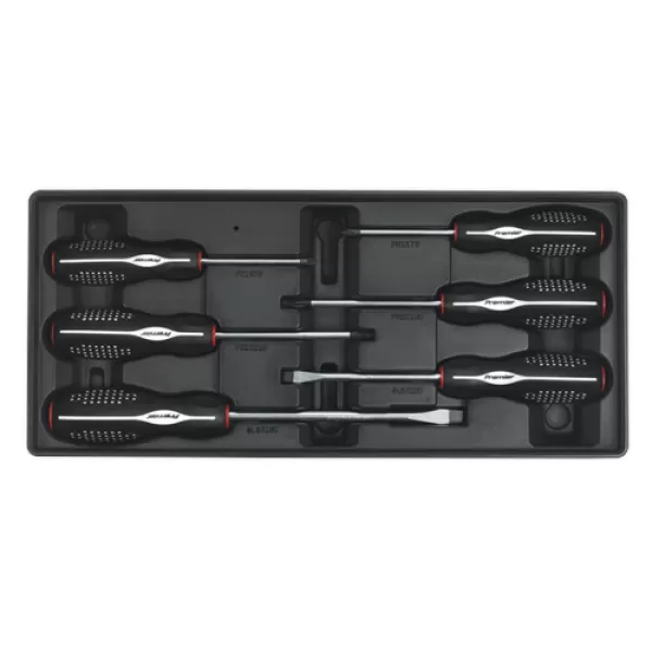 image of Sealey TBT14 Tool Tray with Screwdriver Set 6pc