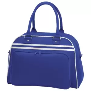 Image of Bagbase Retro Bowling Bag (23 Litres) (One Size) (Bright Royal/White)