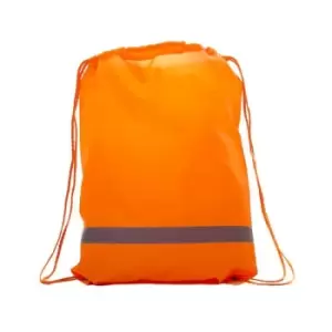 Image of United Bag Store Reflective Drawstring Bag (One Size) (Orange) - Orange