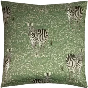 Image of Zebra Foliage Cushion Green