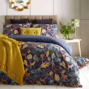 Image of Furn. Monkey Forest Single Duvet Cover Set Cotton Polyester Midnight