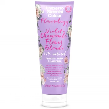 image of Umberto Giannini Flowerology Violet + Chamomile Blonde Shampoo 250ml