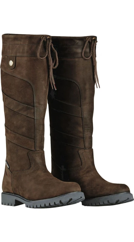 Image of Dublin Womens Kennet Leather Boots in Chocolate Size: 4 Chocolate Female 4