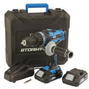 Image of Draper Storm Force® 20V Combi Drill with 2 x 2.0Ah batteries and charger