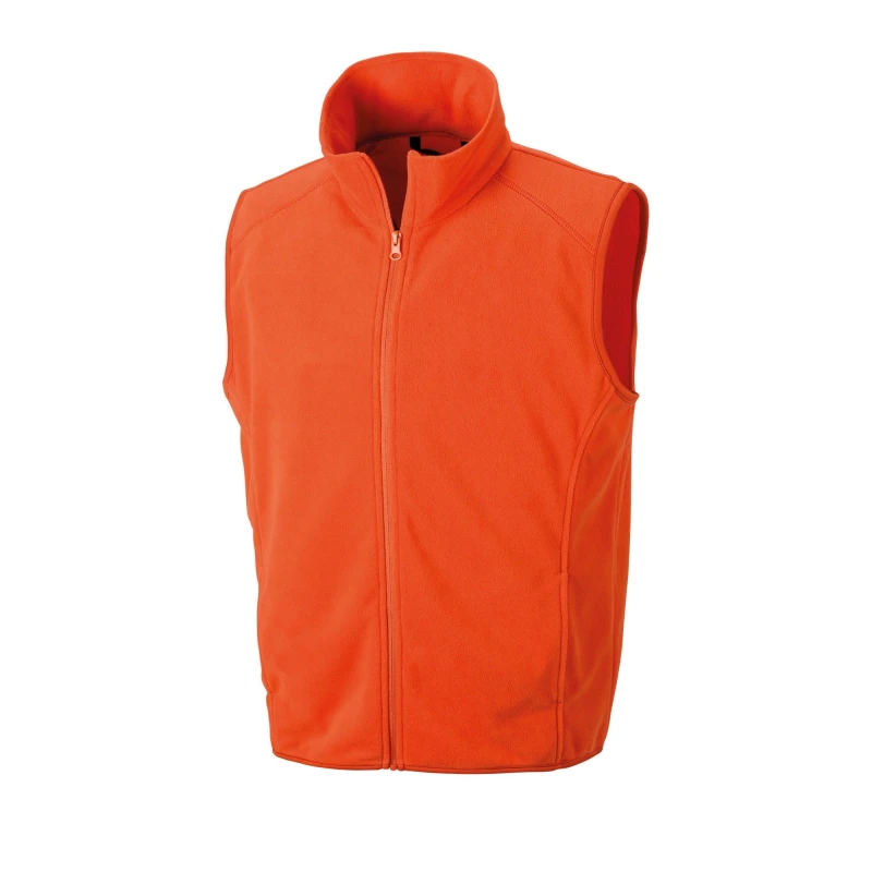 Image of Result Core Mens Microfleece Gilet in Orange Size: XS Orange Male XS