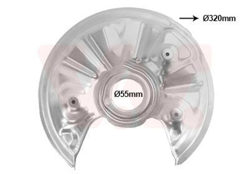 Image of VAN WEZEL Brake disc backing plate VAN WEZEL 0372374