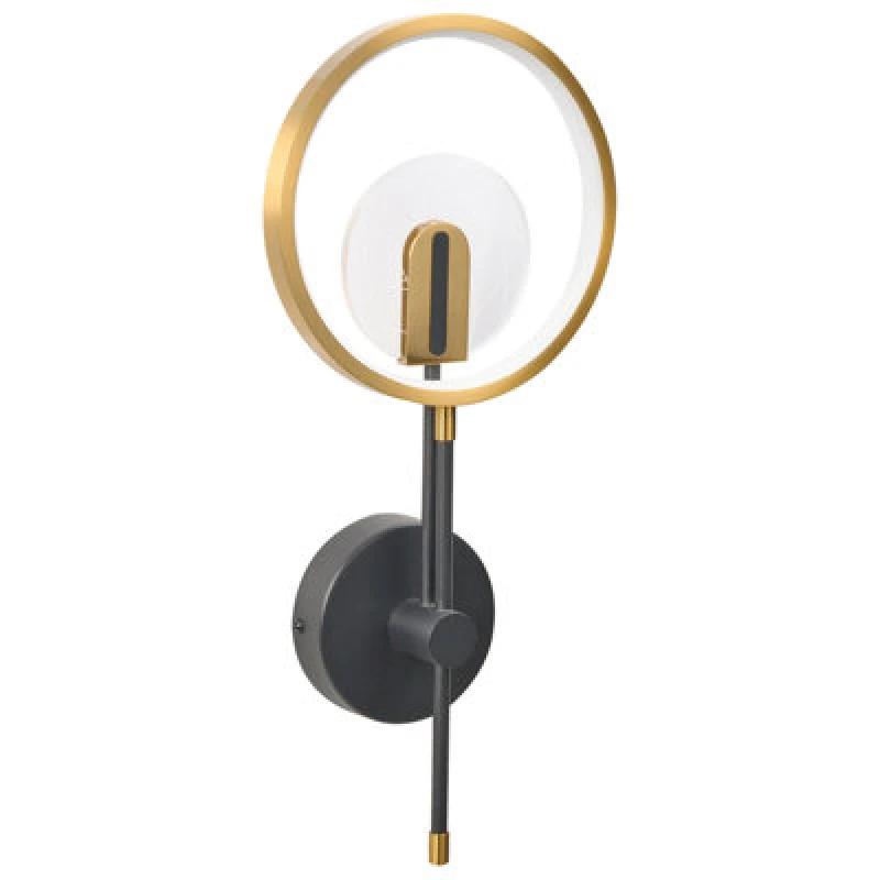 Image of Beliani LED Wall Lamp Sambre Metal Gold Black