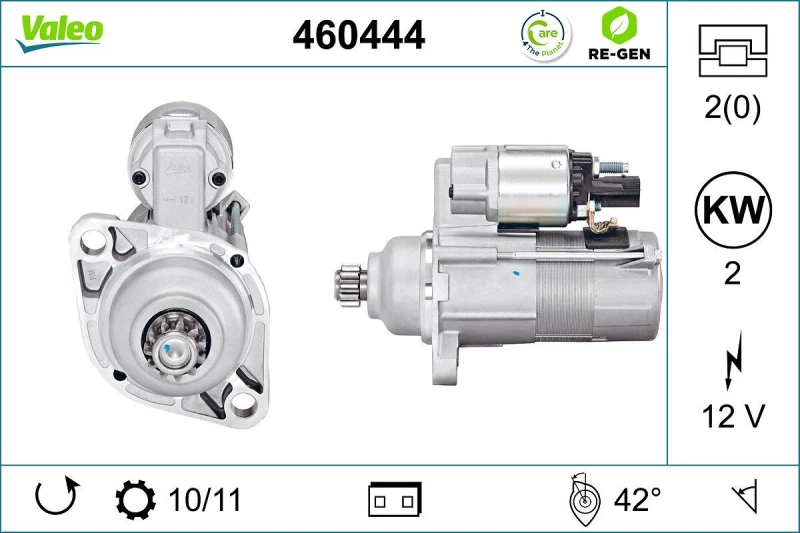 Image of Starter motor VALEO 460444