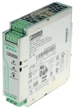 image of Phoenix Contact QUINT-PS/1AC/24DC/3.5 Switch Mode DIN Rail Power Supply 85 264V ac Input, 24V dc Output, 3.5A