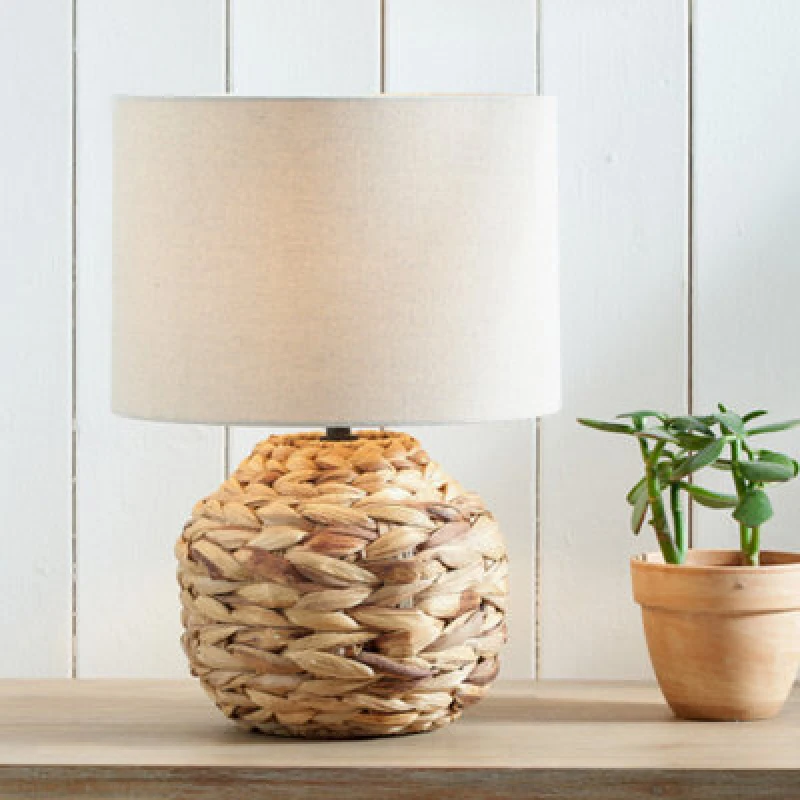 Image of Zadi Plaited Water Hyacinth Table Lamp