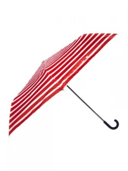 image of Barbour Coastal stripe telescopic umbrella Red