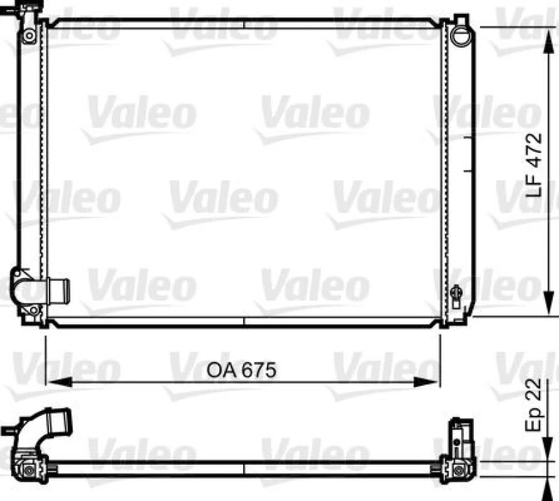 Image of VALEO 735571 Engine radiator Brazed cooling fins, Aluminium Aluminium Radiator,engine cooling (470)