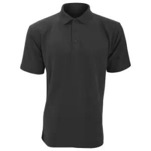 Image of UCC 50/50 Mens Plain PiquA Short Sleeve Polo Shirt (S) (Black)