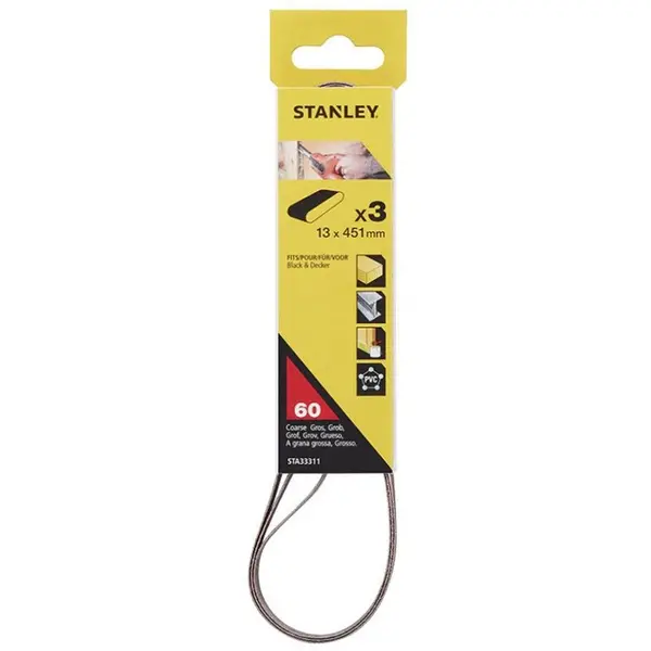 Image of PowerFile Sanding Belts 60g 451mm x 13mm X33316 KA290 KA900 STA33311-XJ - Stanley