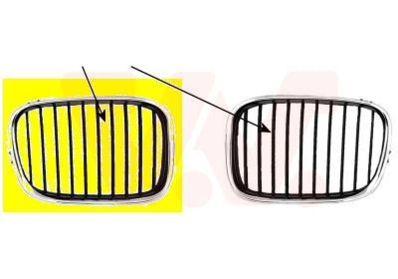 Image of VAN WEZEL Radiator Grille VAN WEZEL 0637512