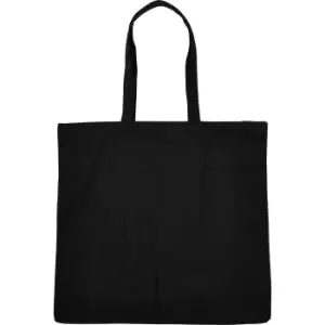 image of Build Your Brand Canvas Tote Bag (One Size) (Black)