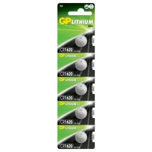 Image of GP GPPBL1620001 CR1620 Lithium Cell (Card 5)