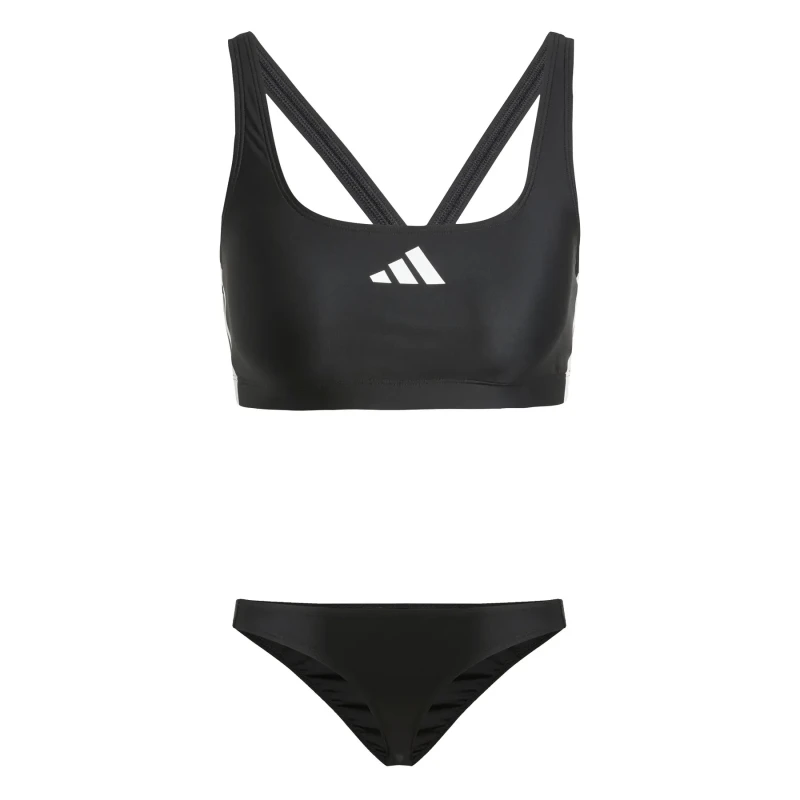 Image of Womens V-back Two Piece Swimsuit adidas 3-Stripes Noir Female 40