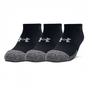 image of Urban Armor Gear HeatGear Adults No Show Socks 3 Pack - Black/Steel