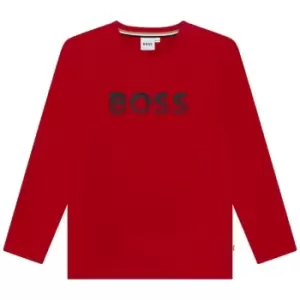 Image of Boss Long Sleeve Bold T-Shirt Junior Boys - Red