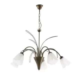 Image of Onli Antea 5 Light Multi Arm Pendant Ceiling Light, Meteorite