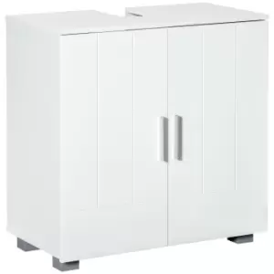 image of Bathroom Pedestal Under Sink Cabinet Modern Vanity Unit with Door