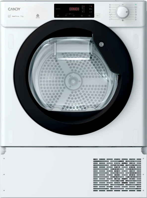 Image of Candy Smart BCTD1 H7A1TBE-80 WiFi Connected 7Kg Integrated Heat Pump Tumble Dryer - Black / White - A+ Rated