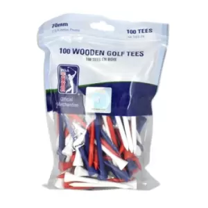 Image of PGA Tour Wooden Golf Tees 7cm - Multi